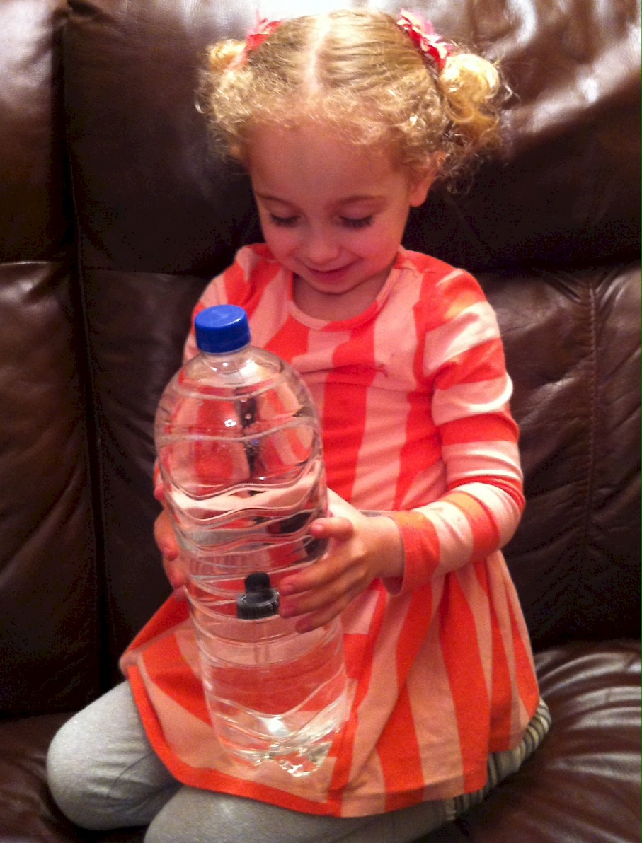Girl with bottle of water